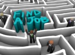 ilustração de pessoas em um labirinto procurando emprego